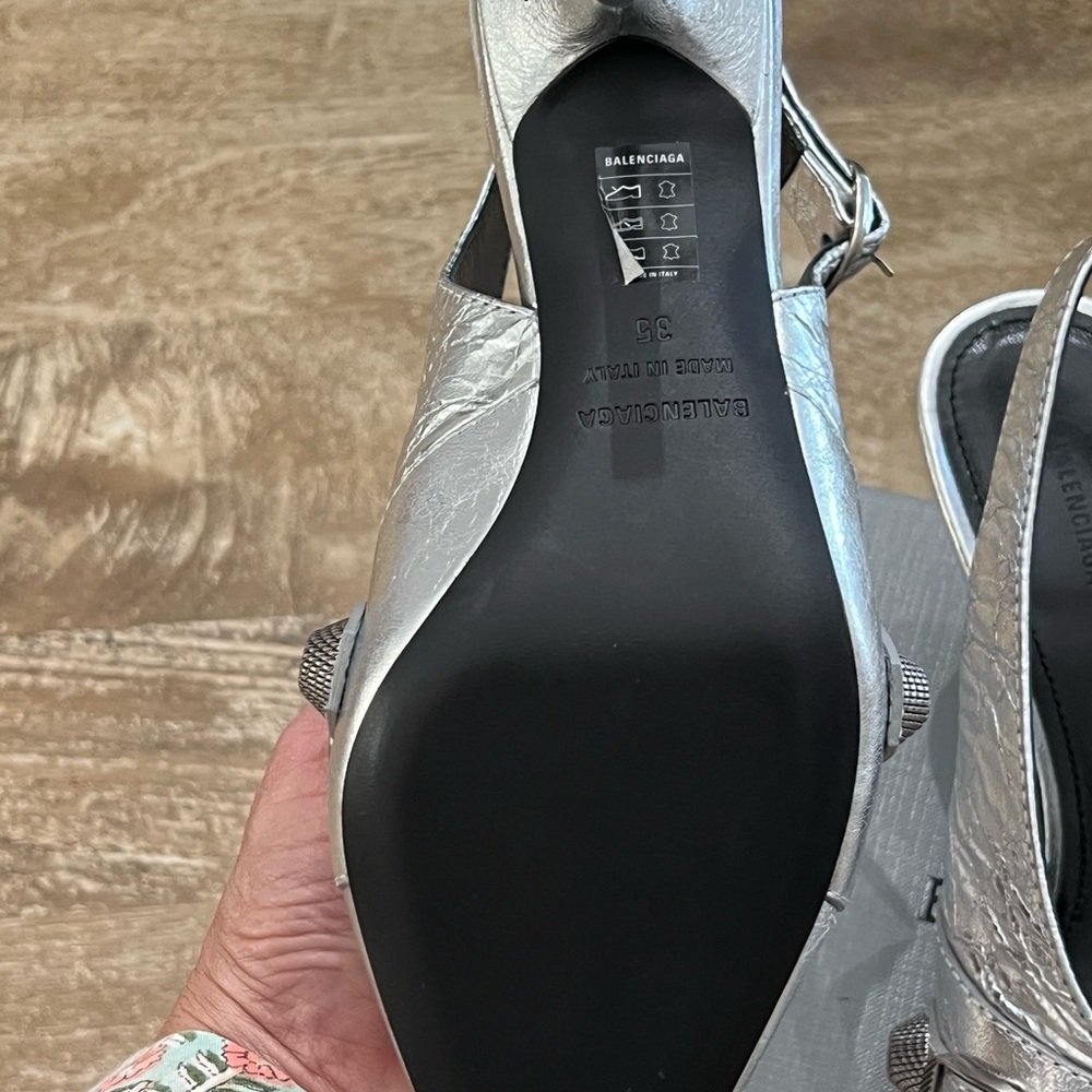 Balenciaga Silver Slingback NWT - Picture 5 of 7